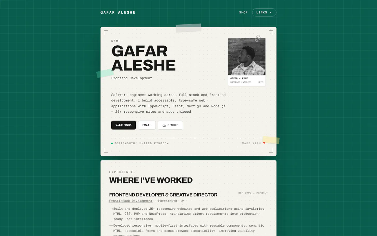 gafaraleshe.com homepage